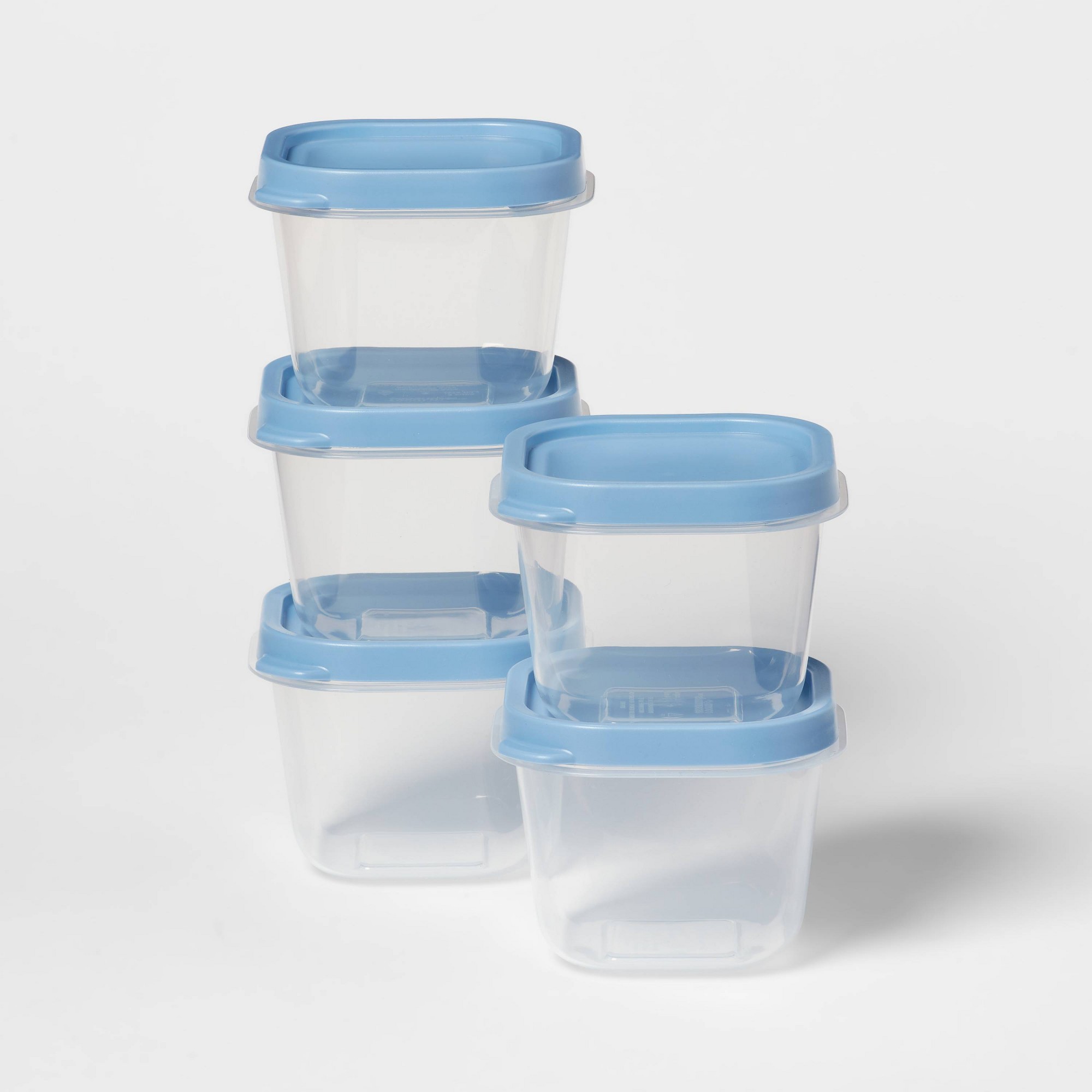 Meal Prep Glass - 10pcs Blue Plastic Food Storage Container