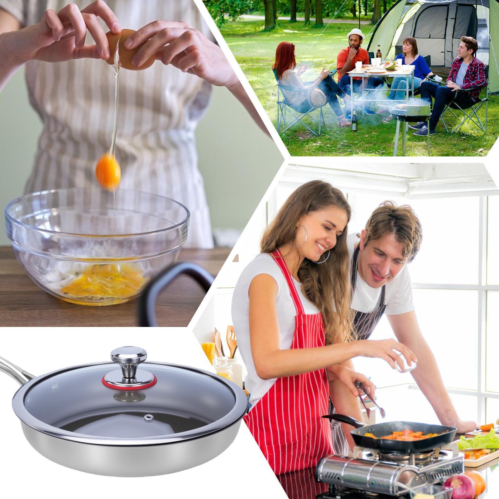Meal Prep Glass - Titanium Cooking Pan Non-Stick Cooking Supplies