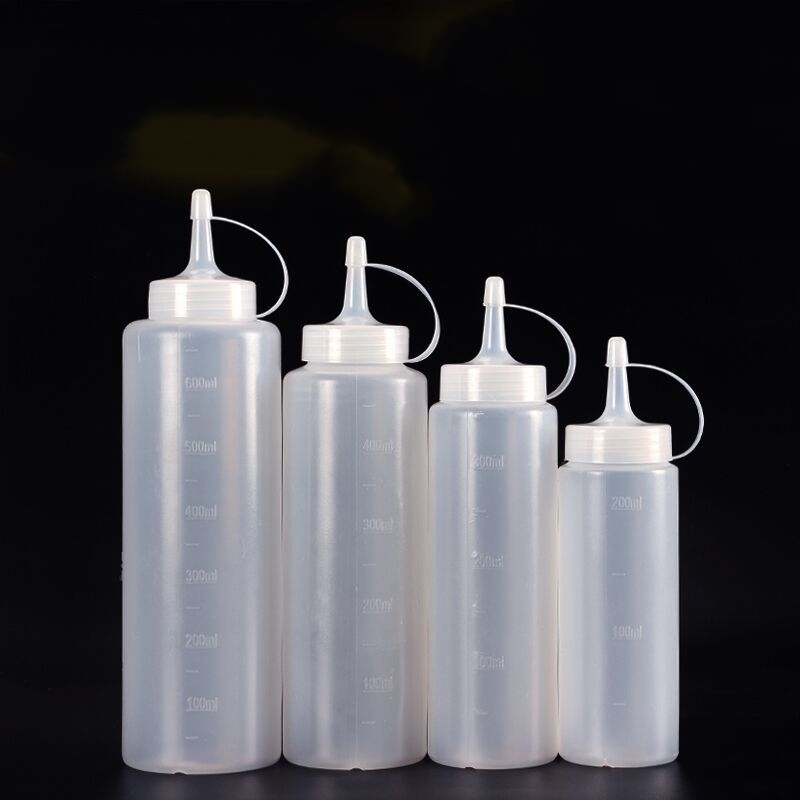 Sauce Squeeze Bottle - Large Squeeze Condiment Bottles with Nozzles