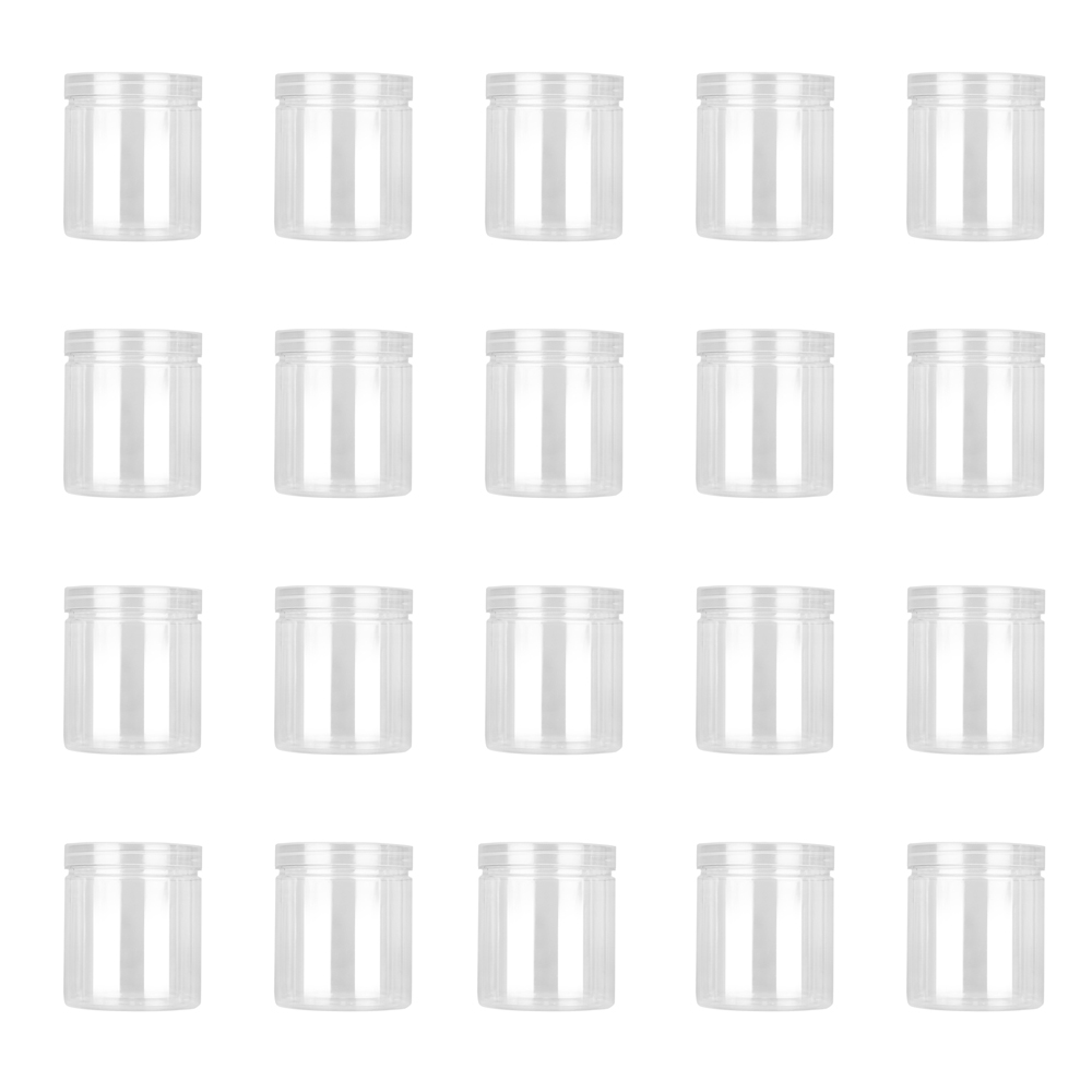 Meal Prep Jar - 20pcs 500ml Plastic Jar with Lid