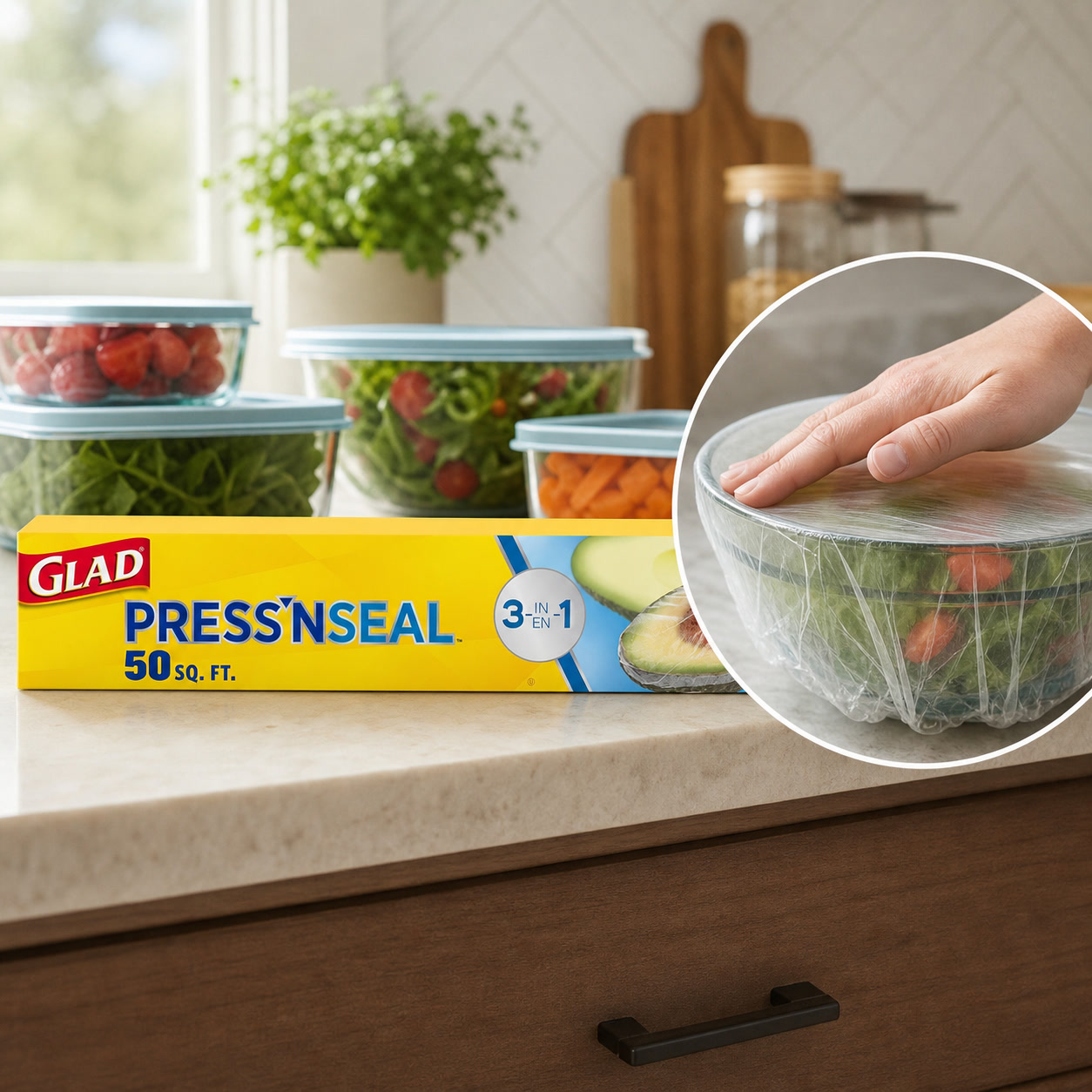 Meal Prep Wraps - Transparent Press And Seal Plastic Food