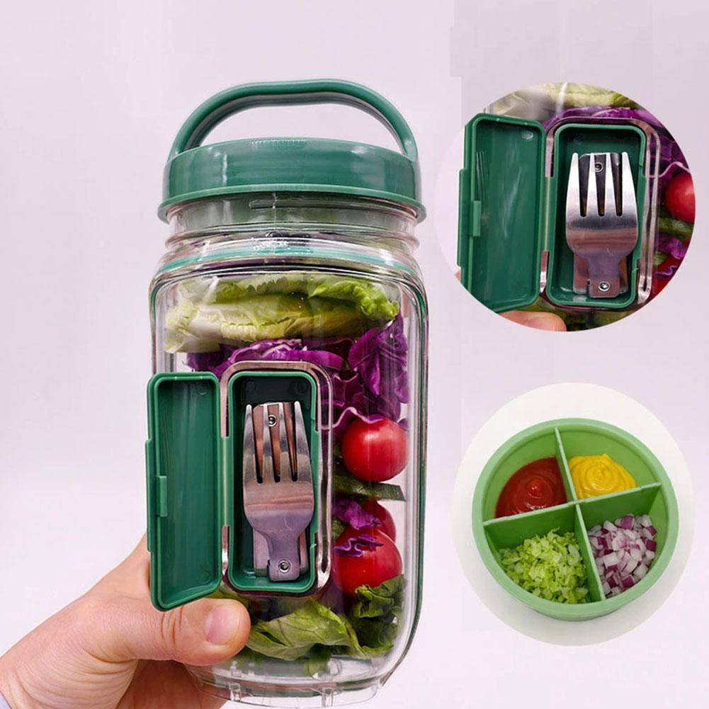 Portable Salad Container Jar w - огляд і ціна Meal Prep Jar