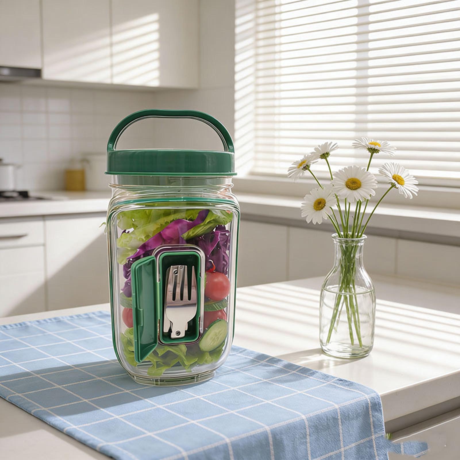 Side-Opening Salad Jar 1000ml  - огляд і ціна Meal Prep Gym Food