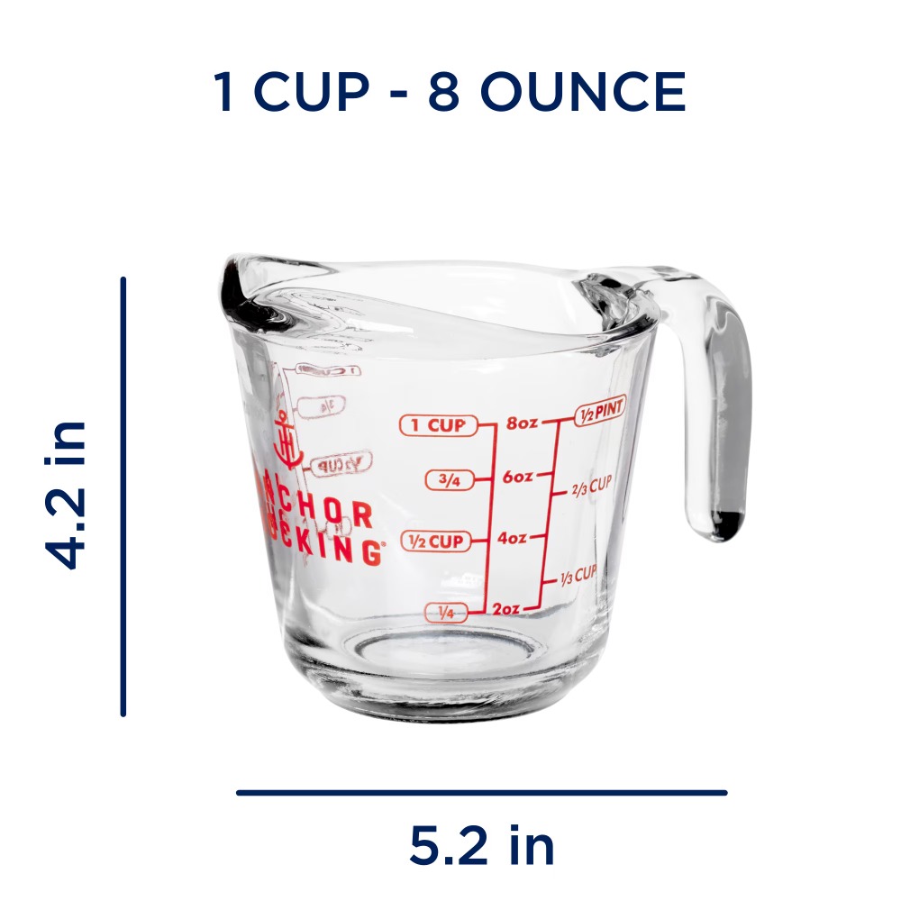 2-Pack Glass Measuring Cups Se - огляд і ціна Meal Prep Glass