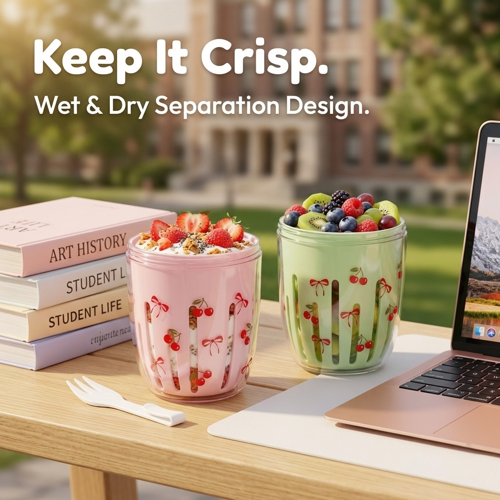 Portable Plastic Salad Oat Con - огляд і ціна Meal Prep Yogurt Containers