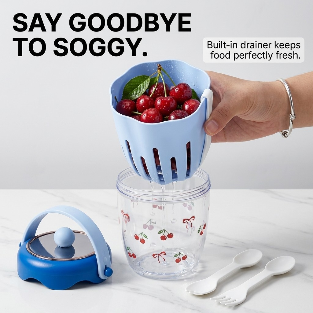 Portable Plastic Salad Oat Con - огляд і ціна Meal Prep Yogurt Containers