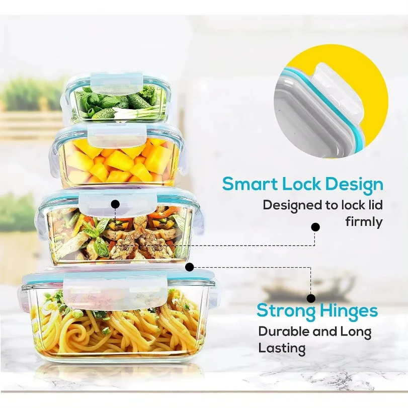Glass Lunch Box Food Storage C - огляд і ціна Meal Prep Glass