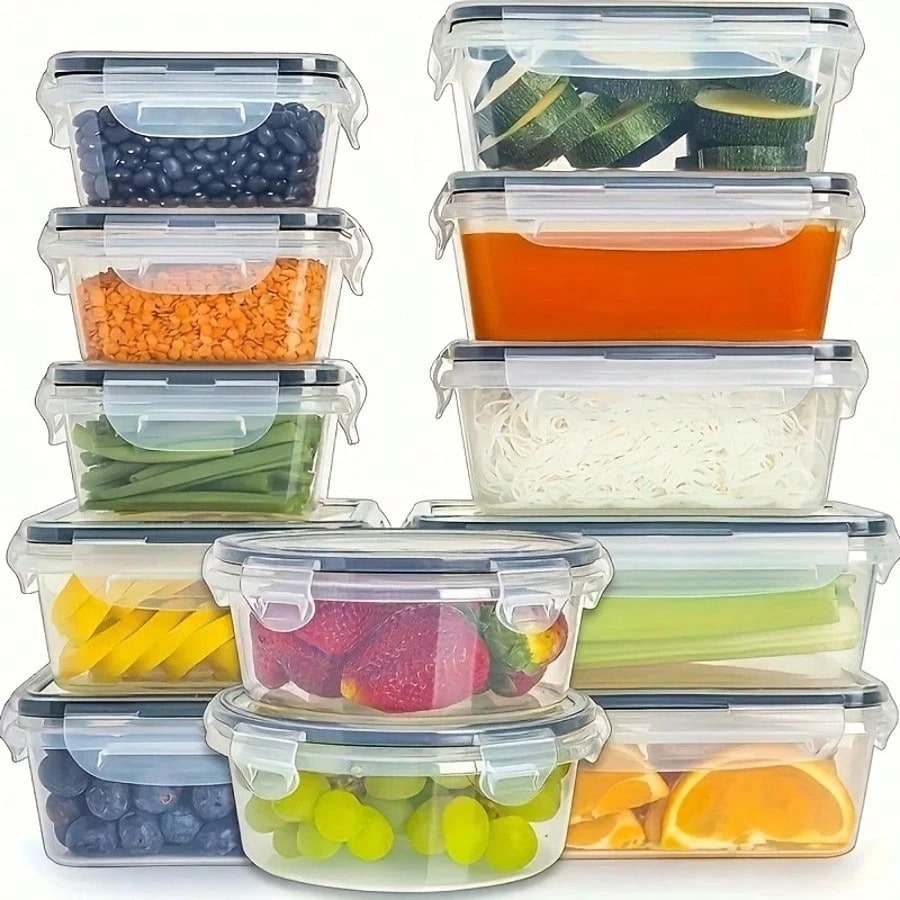 12 Plastic Sealed Food Storage - огляд і ціна Meal Prep Glass