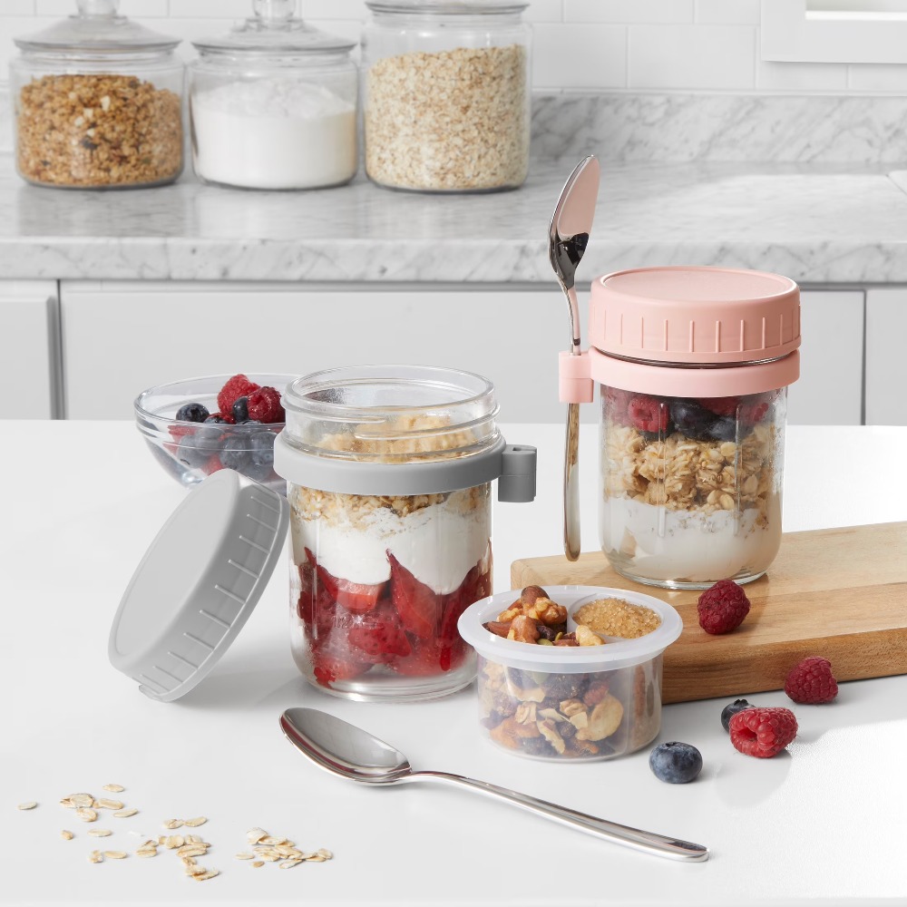 Portable Overnight Oats Food J - огляд і ціна Meal Prep Glass