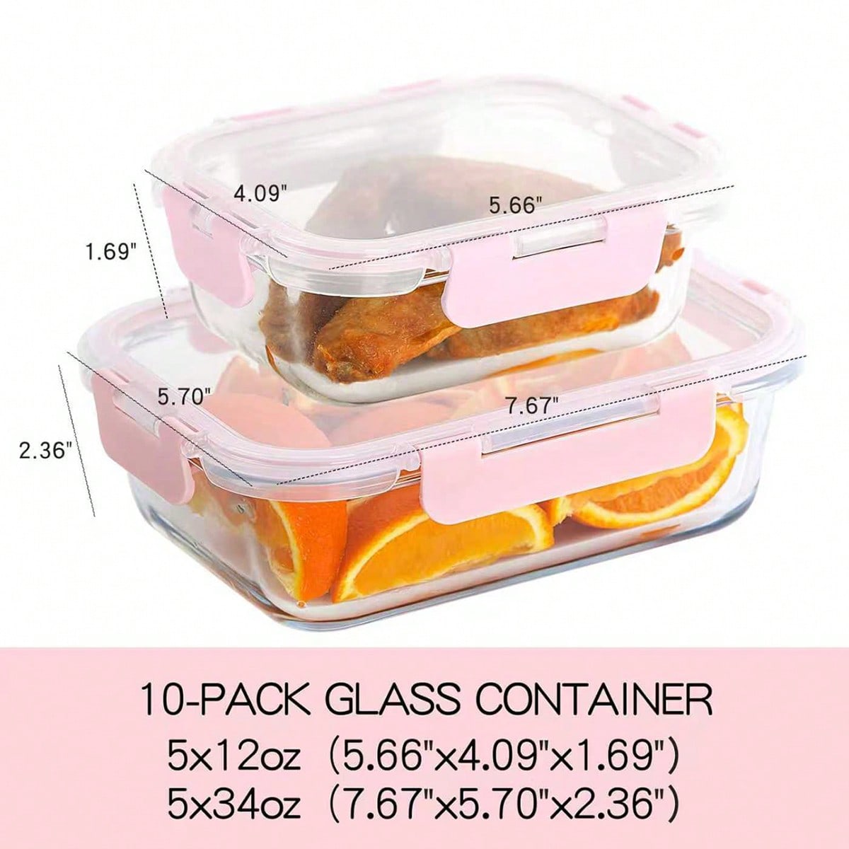 10 Pack Glass Meal Prep Contai - огляд і ціна Meal Prep Glass