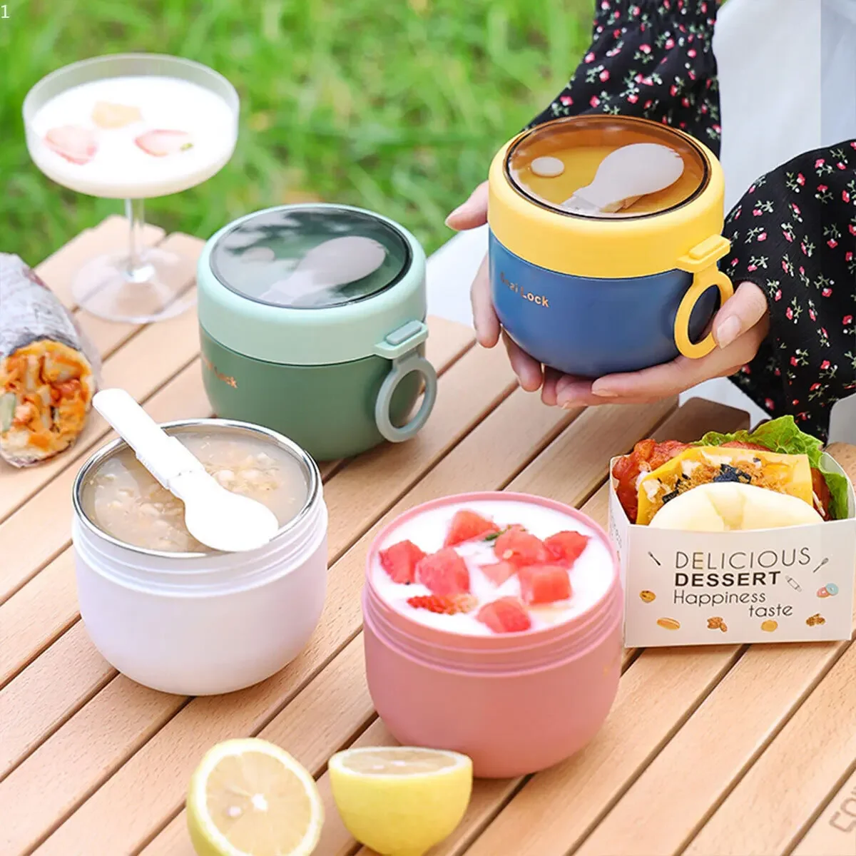 600ml/800ml  Breakfast Cups wi - огляд і ціна Meal Prep Yogurt Containers