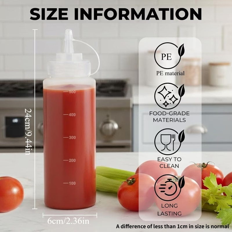 500 ML Plastic Pointed Mouth S - огляд і ціна Sauce Squeeze Bottle
