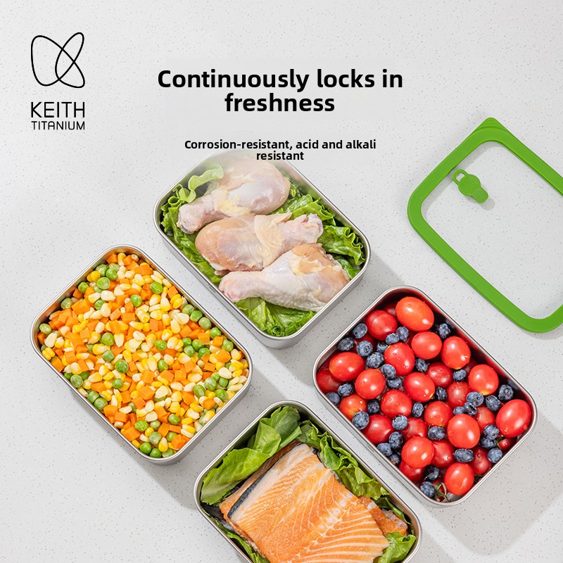 800ml Pure Titanium Lunch Box  - огляд і ціна Meal Prep No Microwave