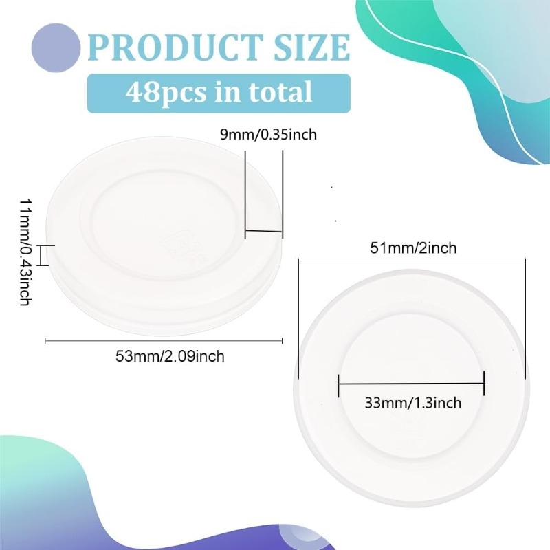 48 Pcs 2inch Yogurt Jar Lids C - огляд і ціна Meal Prep Jar