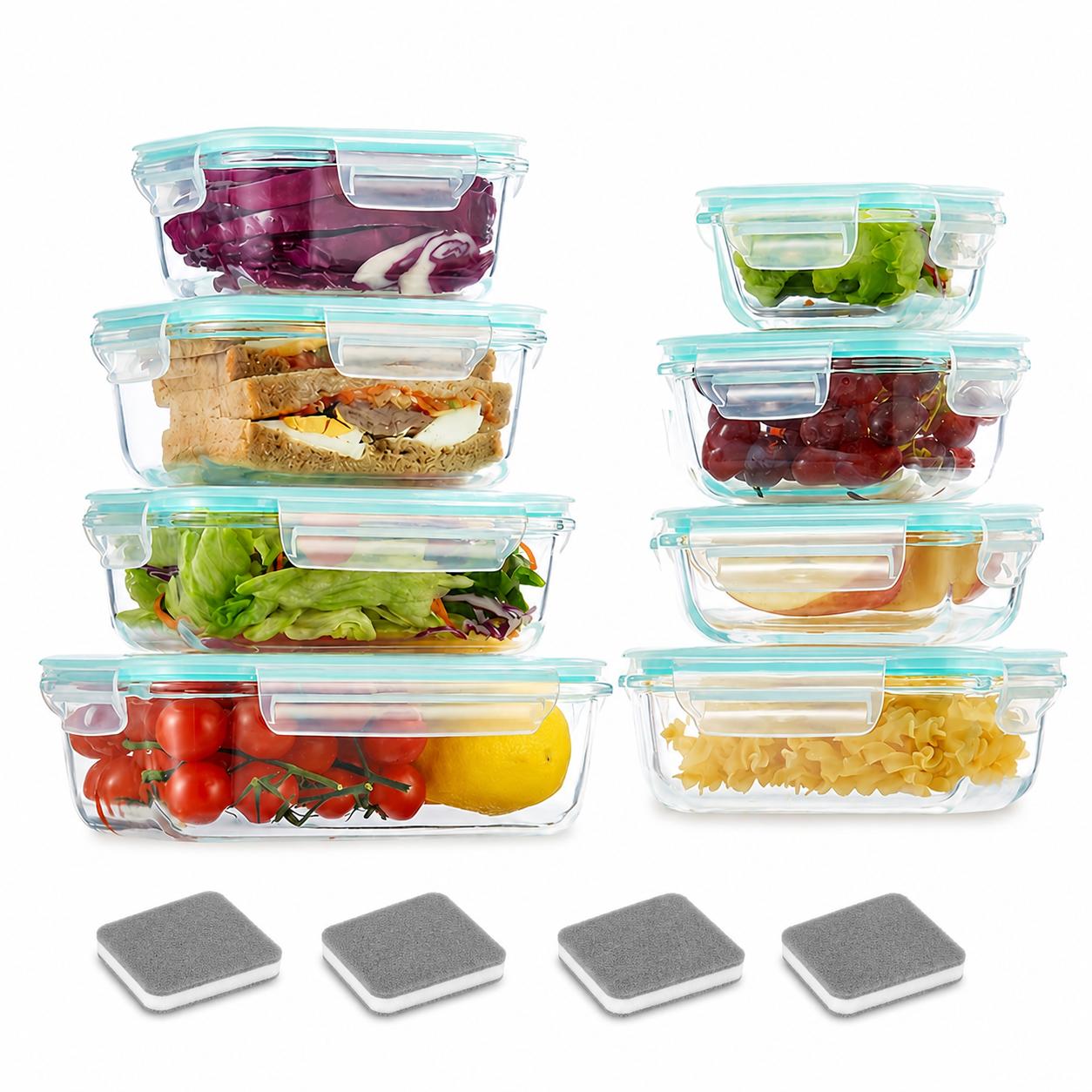 16pcs Sealed Glass Food Storag - огляд і ціна Meal Prep Glass