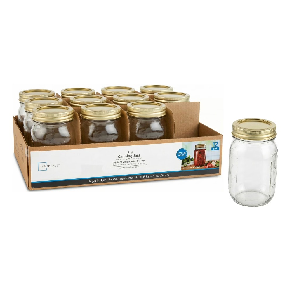 16 oz Mason Jars, Regular Mout - огляд і ціна Meal Prep Glass