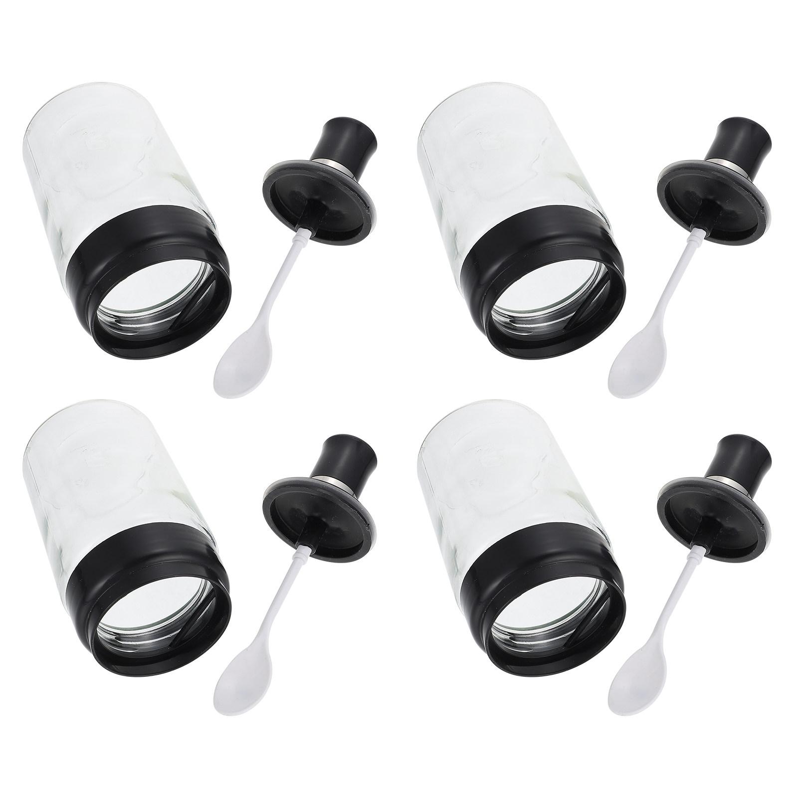 4Pcs Glass Spice Jar with Spoo - огляд і ціна Meal Prep Glass