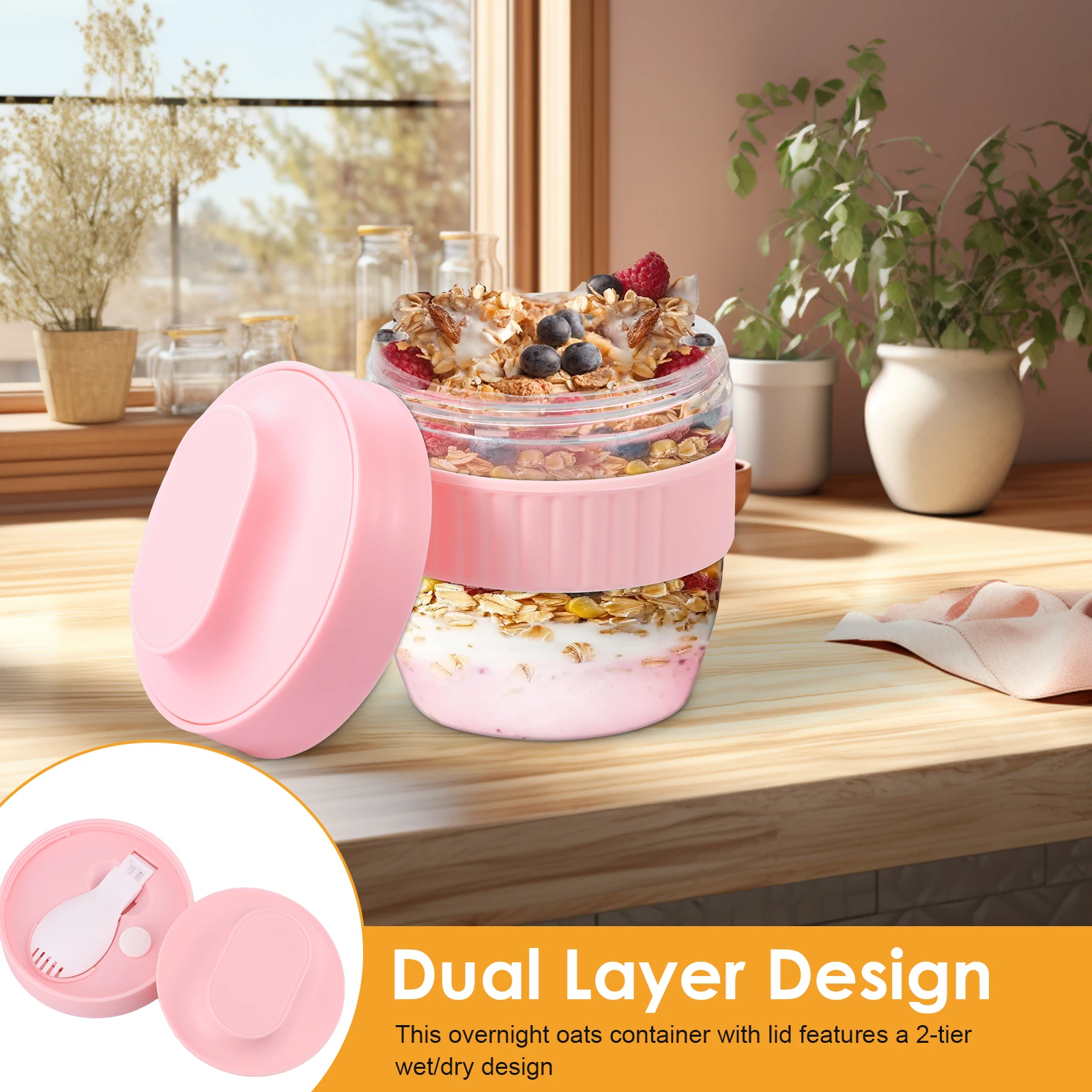 Double Layer Overnight Oats Co - огляд і ціна Meal Prep Yogurt Containers
