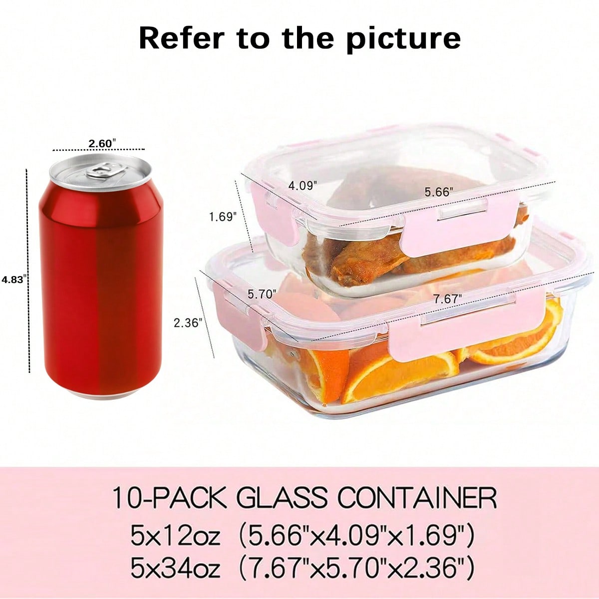 10 Pack Glass Meal Prep Contai - огляд і ціна Meal Prep Glass