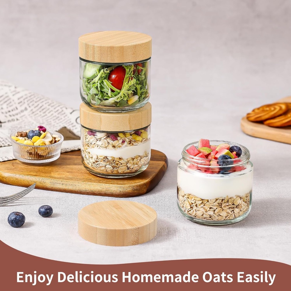 10 Oz Overnight Oats Container - огляд і ціна Meal Prep Yogurt Containers