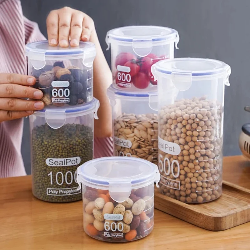 1/4PCS Sealed Jars With Scale  - огляд і ціна Meal Prep Jar